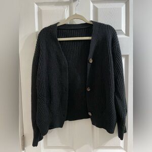 Women’s Black Button Cardigan
